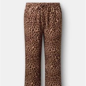 Torrid Brown Leopard Print Wide Leg Pants